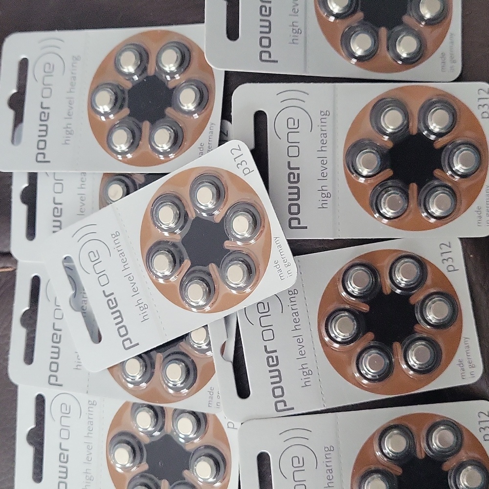 New 9 packs of power one hearing aid batteries p312